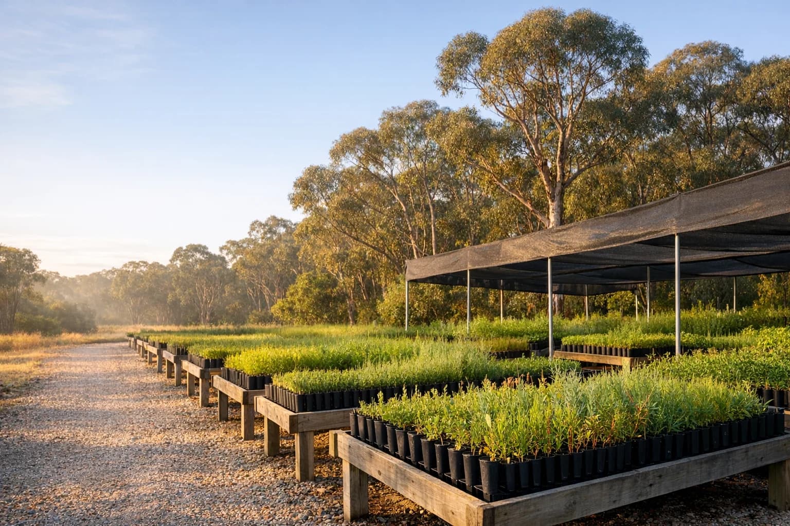 Aerial view of the Gumbaralargng Nursery site